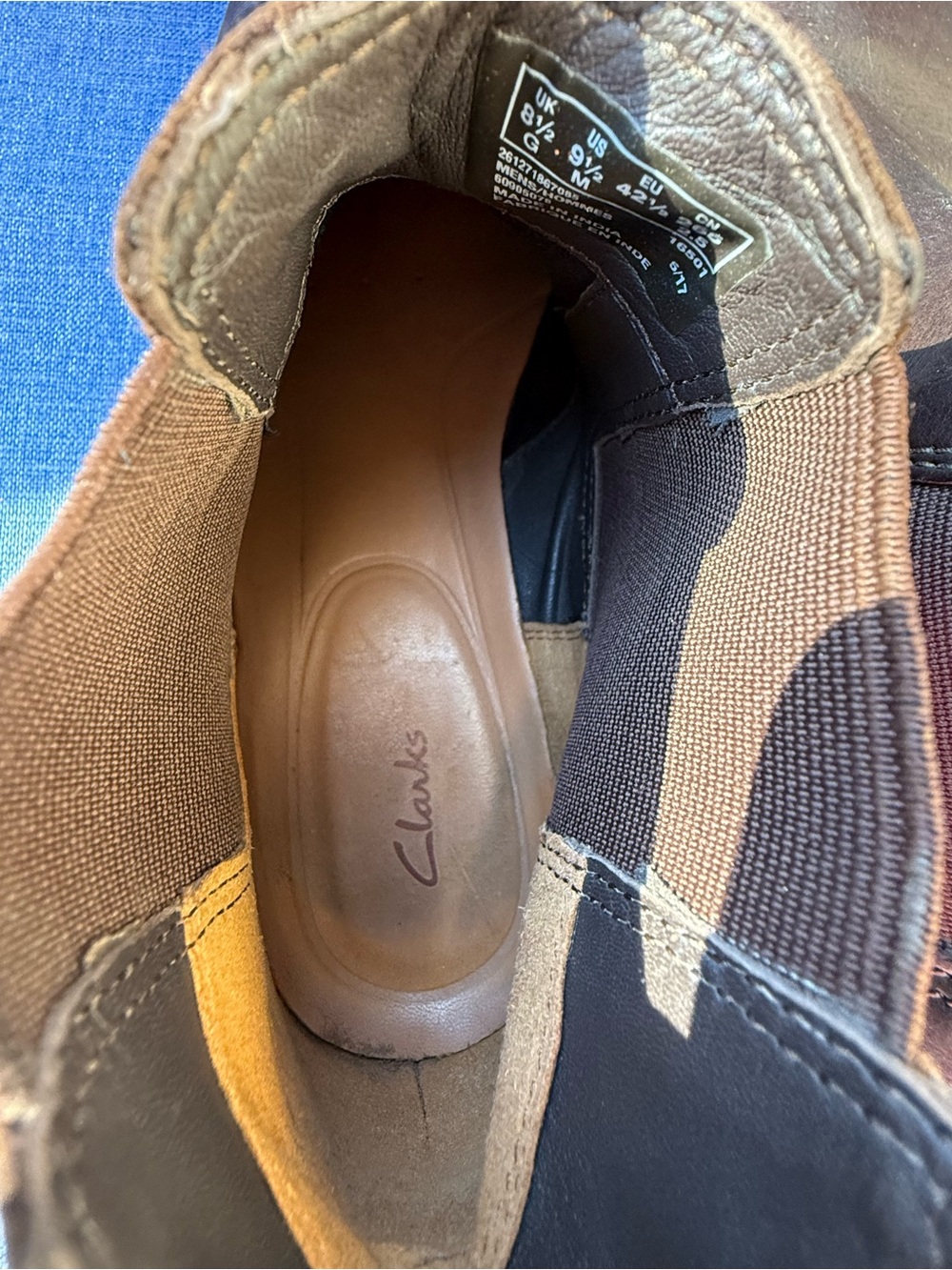 Men's Clark’s chelsea boots dark brown leather - Picture 11 of 11